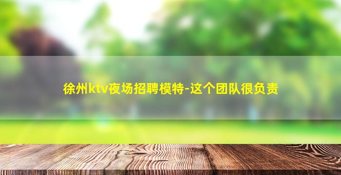 徐州ktv夜场招聘模特-这个团队很负责